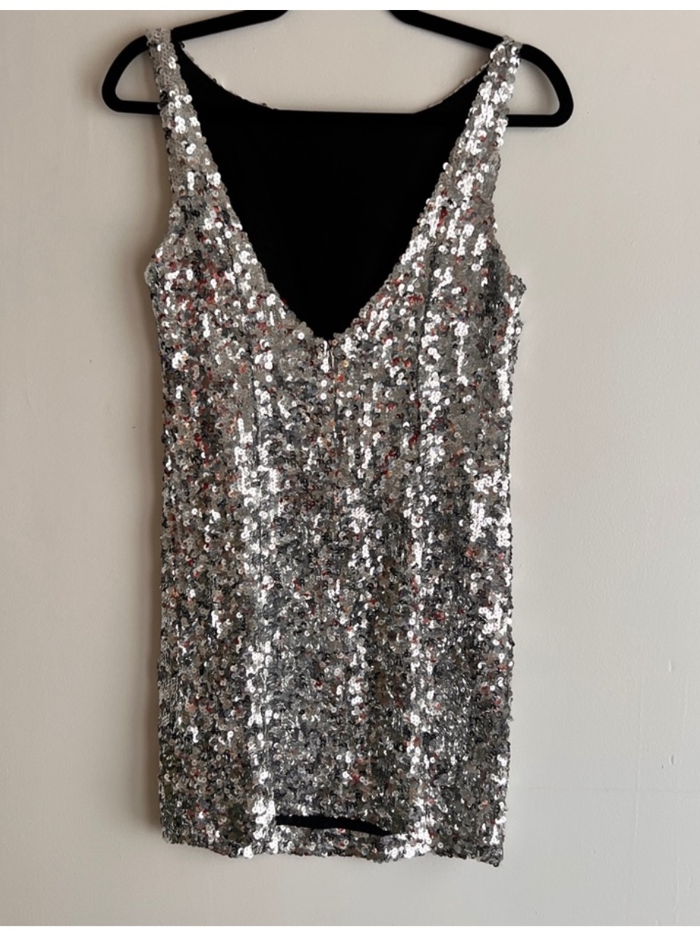 Bebe sparkle silver dress size 4 - Picture 3 of 6